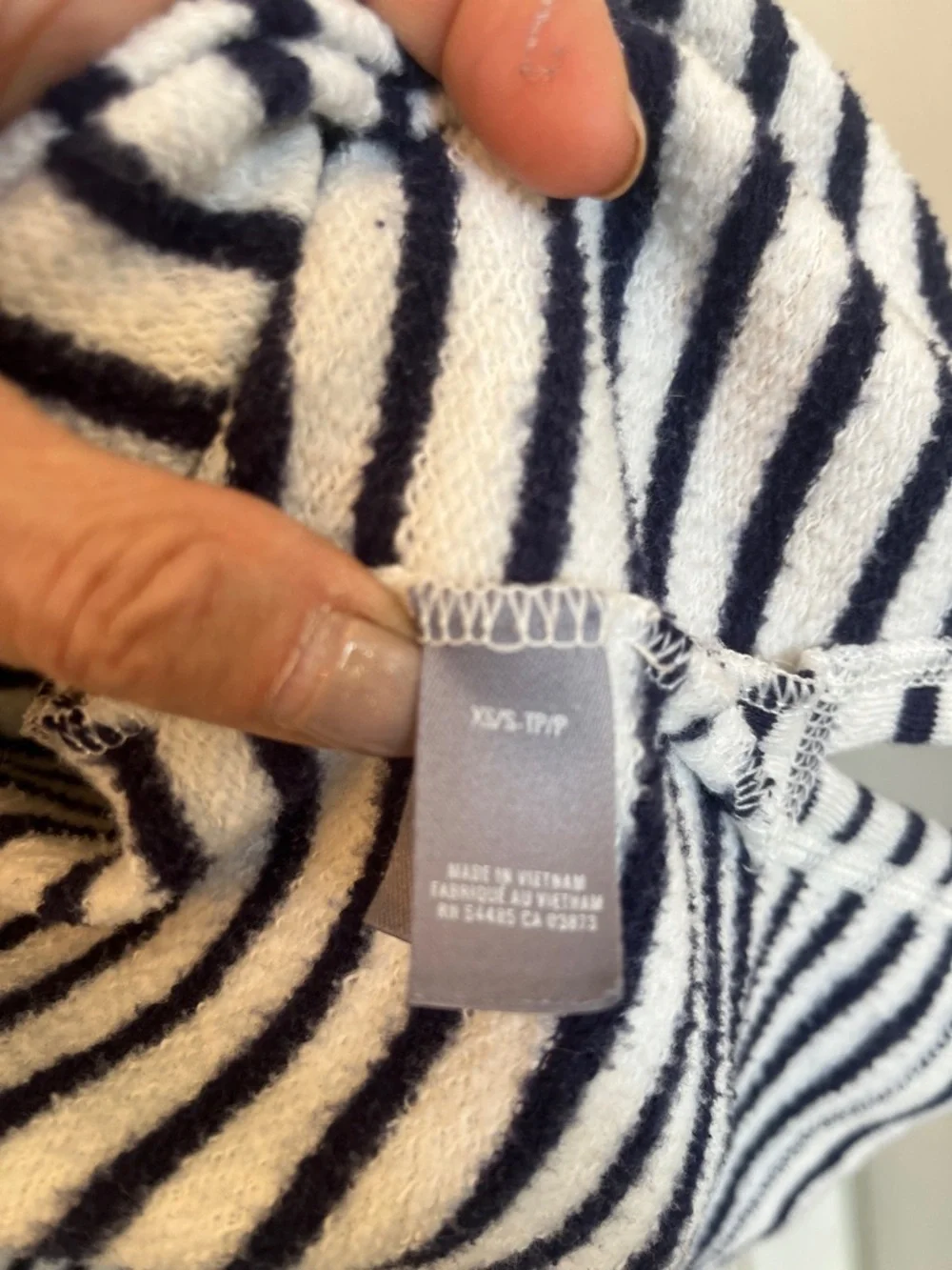 aerie Black & White Striped Hooded Open-Front Sweatshirt - Picture 4 of 7